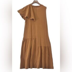 NWT Tela Jersey Sleeveless Ruffle Cotton Dress